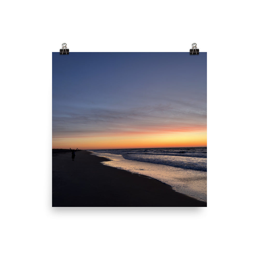 Hidden Happiness at the Sunrise on Tybee Island Beach, Savannah, Georgia.