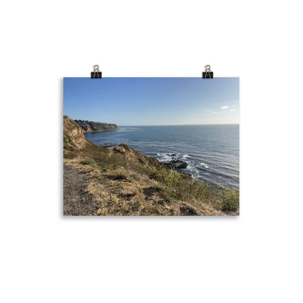 Cliff Hike Scenery at Palos Verdes, Los Angeles, California Poster