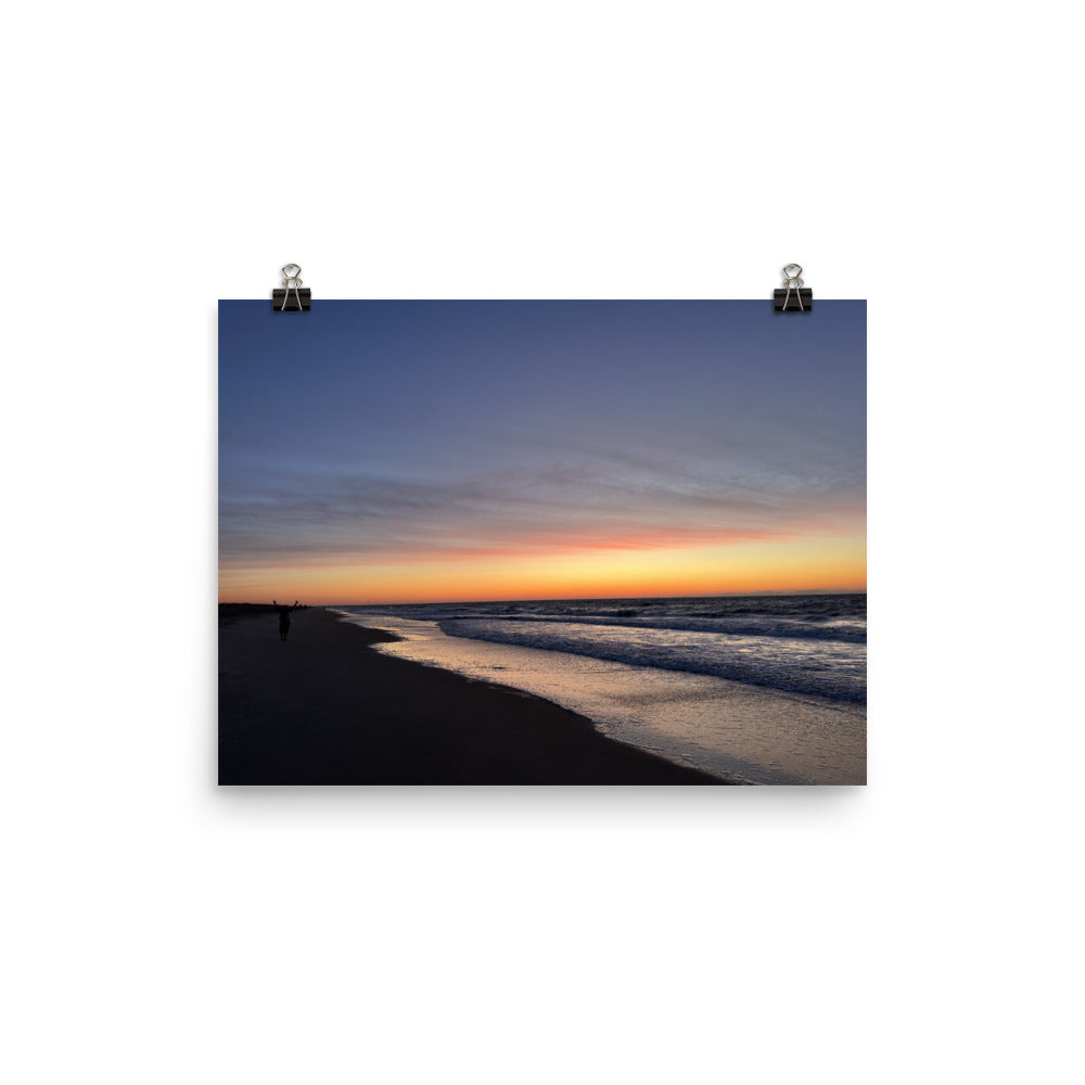 Hidden Happiness at the Sunrise on Tybee Island Beach, Savannah, Georgia.