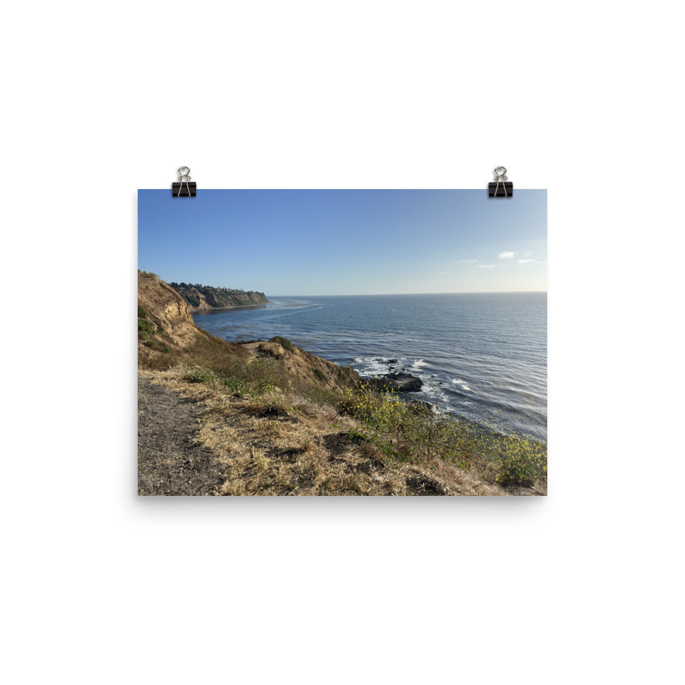 Cliff Hike Scenery at Palos Verdes, Los Angeles, California Poster