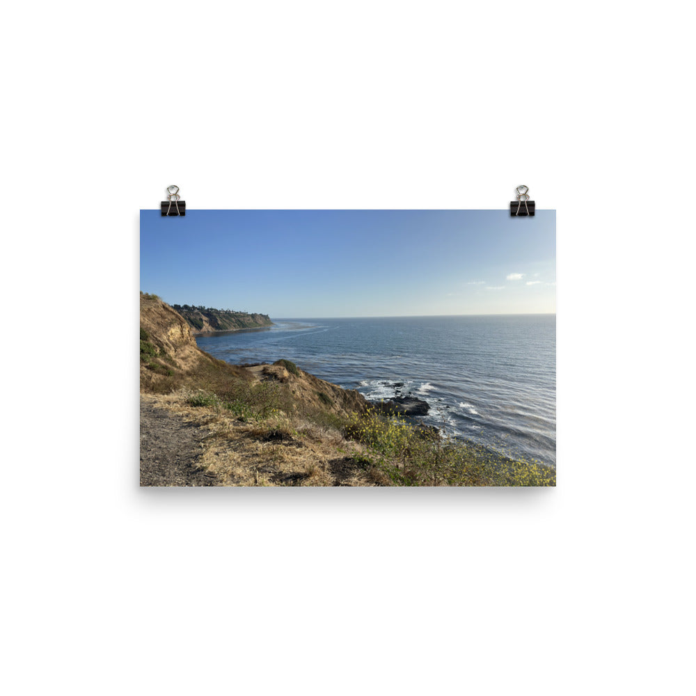 Cliff Hike Scenery at Palos Verdes, Los Angeles, California Poster