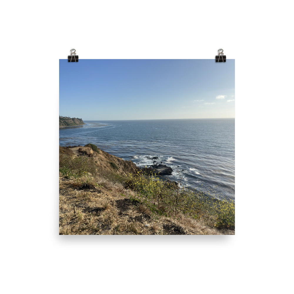 Cliff Hike Scenery at Palos Verdes, Los Angeles, California Poster