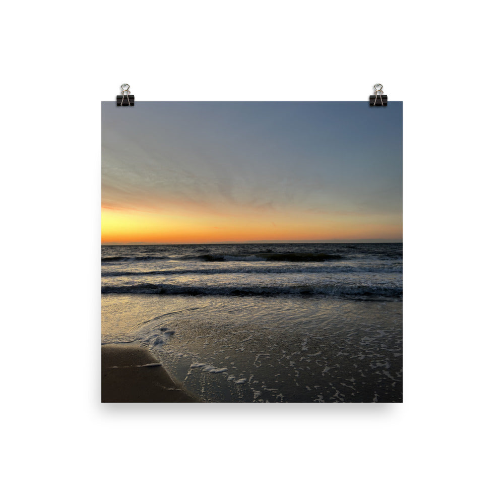 Tybee Island Beach in the Morning Sunrise, Savannah Georgia