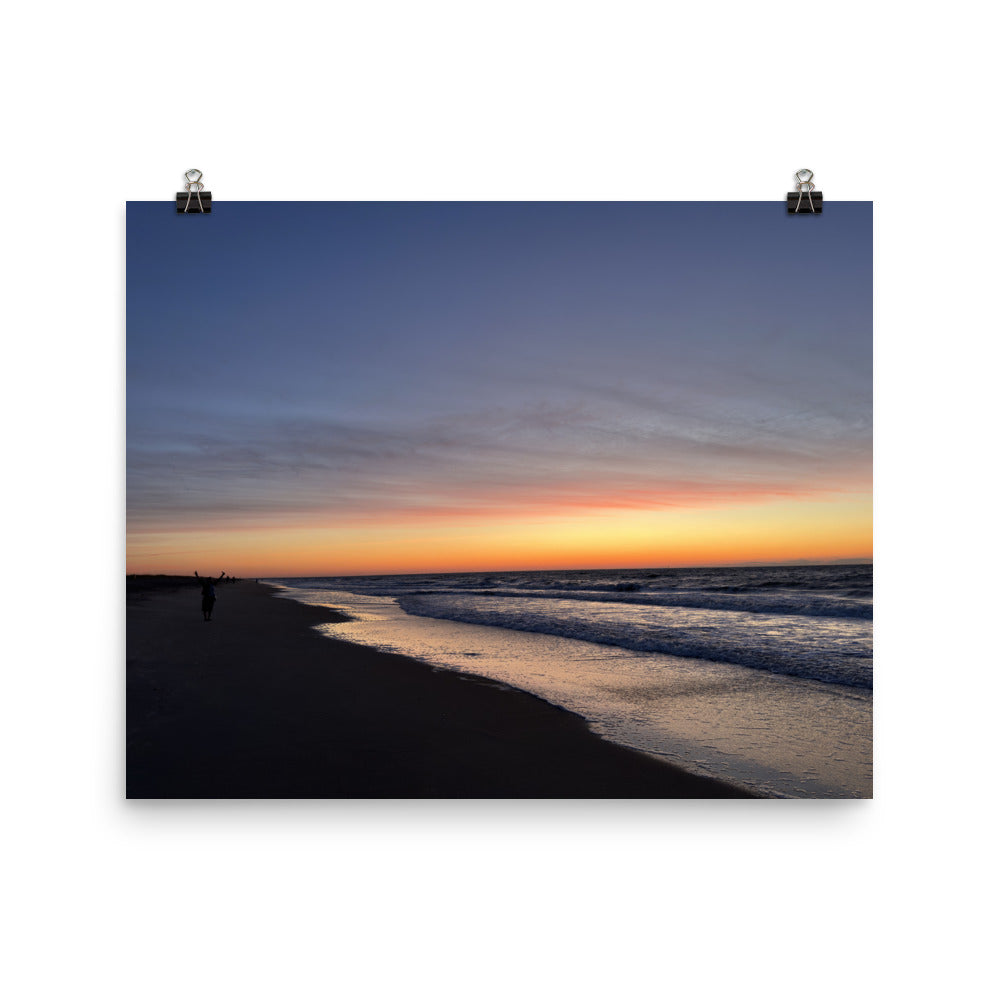 Hidden Happiness at the Sunrise on Tybee Island Beach, Savannah, Georgia.