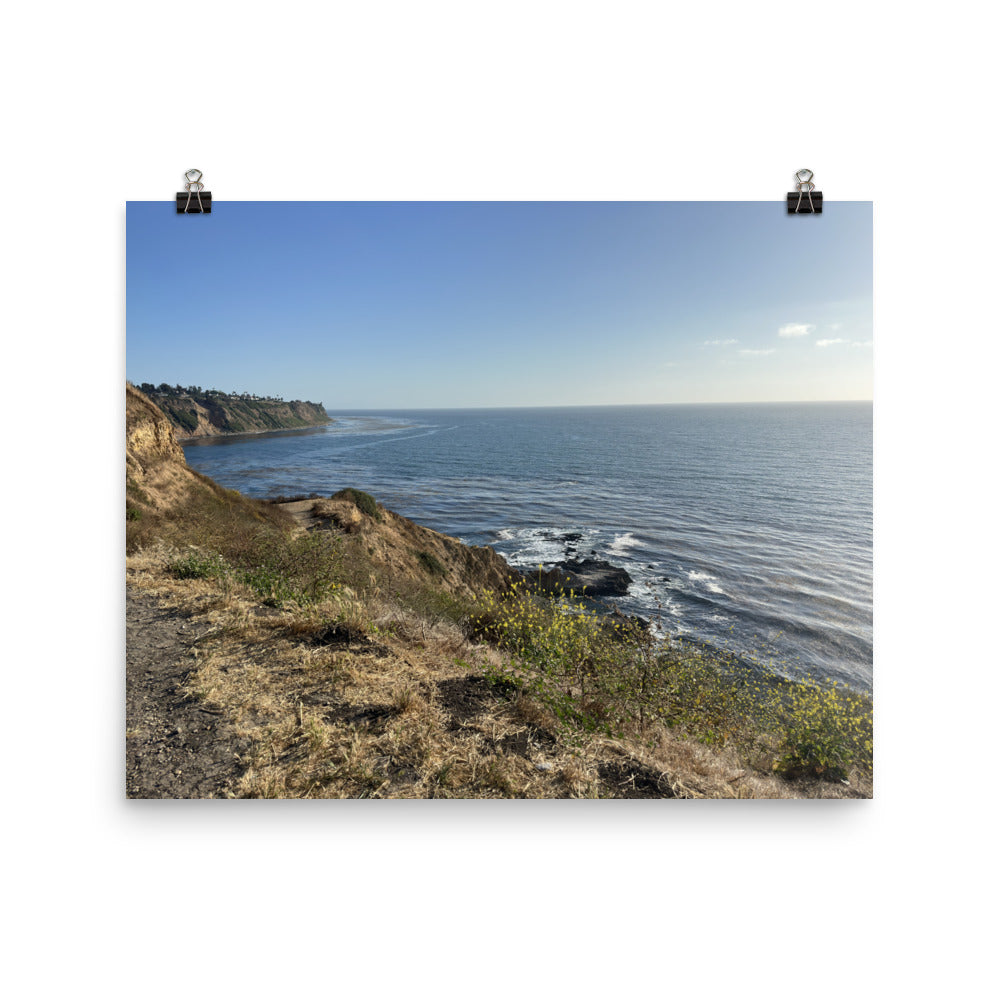 Cliff Hike Scenery at Palos Verdes, Los Angeles, California Poster