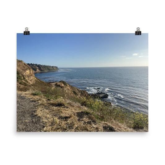 Cliff Hike Scenery at Palos Verdes, Los Angeles, California Poster