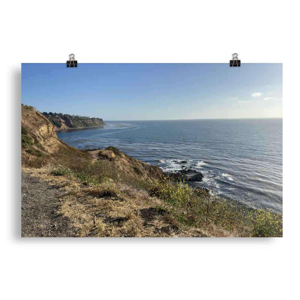 Cliff Hike Scenery at Palos Verdes, Los Angeles, California Poster