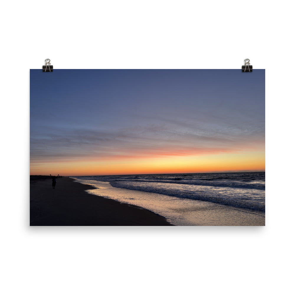 Hidden Happiness at the Sunrise on Tybee Island Beach, Savannah, Georgia.