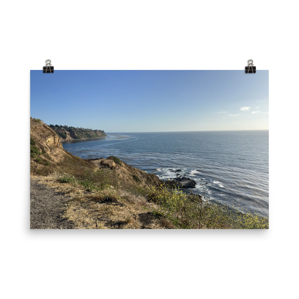 Cliff Hike Scenery at Palos Verdes, Los Angeles, California Poster