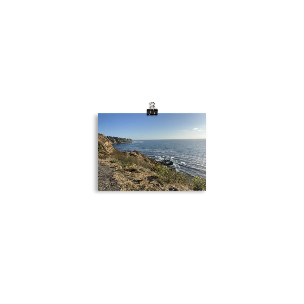 Cliff Hike Scenery at Palos Verdes, Los Angeles, California Poster