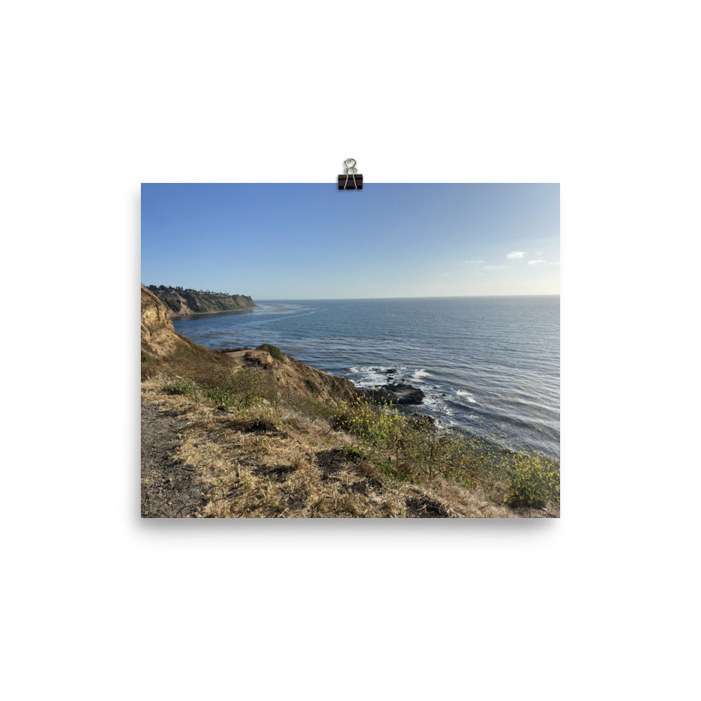 Cliff Hike Scenery at Palos Verdes, Los Angeles, California Poster